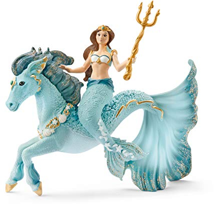 SCHLEICH 70594 Meerjungfrau-Eyela auf Unterwasserpferd, für Kinder ab 5-12 Jahren, BAYALA - Spielfigur