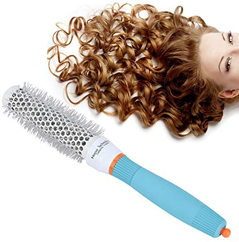 Runde Haarbürste, professionelle Rundbürste zum Föhnen Thermal Barrel Brush marokkanische Ölbürste Glatte, präzise Wärmestyling und Salon Leichte antistatische Borsten-Haarbürste (25#)