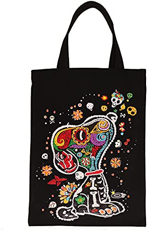 Sac à Main en Coton pour Peinture Diamant 30x38 cm Longue Anse Sac de Transport et de Provisions