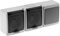 2-Fach Aufputzsteckdose mit Einzelschalter Rauchglas IP44 16A/250V Schuko Aufputz Feuchtraum Steckdose Grau
