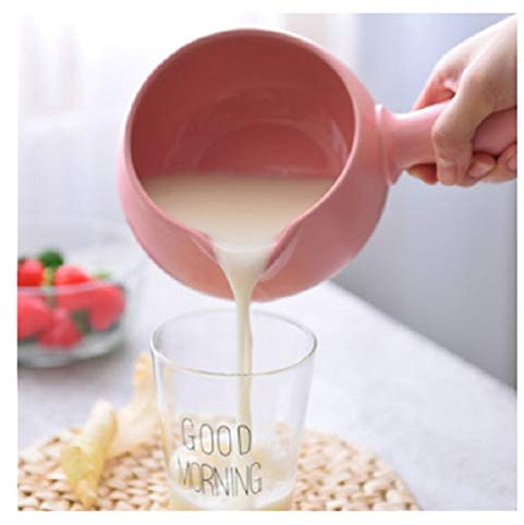 Christmas Korean Milk Pot Casserole Pot Ceramic Pot Baby Food Supplement Hot Milk Porridge (Color : Beige, Size : 700ML) (Pink 500ML)