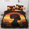 GEDAEUBA Sommer Bettwäsche 155x220 Afrikanische Frau - Afrika Design Bettbezug 155x220 3 teilig, Wendebettwäsche und Kissenbezug 80x80, Weiche Mikrofaser Bettwäsche-Sets mit Reißverschluss