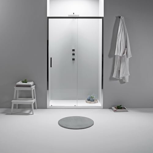 Porta Doccia Nicchia Scorrevole 150 x 190 cm - Vetro Temperato 6 mm, Trasparente, Profilo Cromato, Chiusura Magnetica e Sistema Antigoccia - Facile da Installare e Pulire