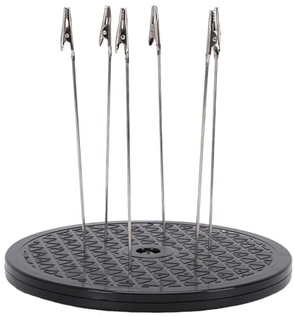 Jectse 7.5 Inch Diameter 360 Degree Rotation Model Painting Turntable, ABS and Metal Material Spray Painting Stand with 6 Stick for Modeling, Easily Fix and Position Small