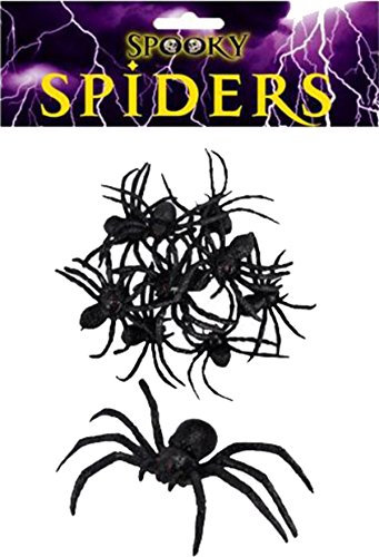 Fright Nite Halloween Spooky Creations 9pc Scary Spiders Halloween Fun Accessory