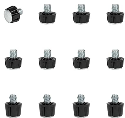55 Sport X-Type Lite SG Ersatz Fußball Schuh für Fußballschuhe Stollen - 12er Pack (8/11mm) - Schwarz/Silber