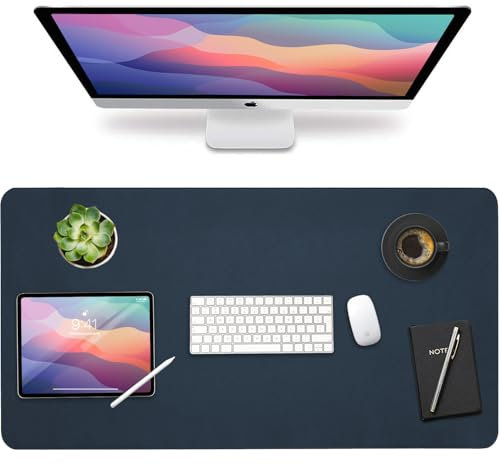 Vine Creations Schreibtischunterlage aus Leder, 91.4x50.8 cm, rutschfeste Schreibtischmatte, großer Schutz, wasserdicht, Bürodekoration, Schreibtischunterlage für die Oberseite der Schreibtische