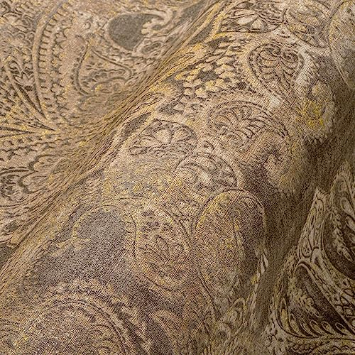 Livingwalls Travel Styles Non-Woven Wallpaper, Vintage Wallpaper in Brown and Beige, Oriental Wallpaper for Various Rooms, 10.05 m x 0.53 m