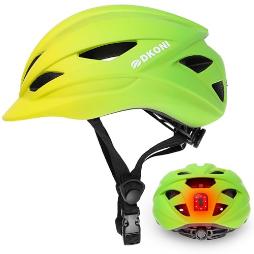 Bike Helmet Adult Urban:Bicycle Helmet for Men Women with USB Charge Detachable Taillight Helmets for Commuter Cycling Scooters