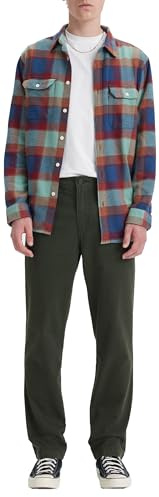 Levi's XX Chino Authentic Straight Casual Khaki, Pirate Black Soft GD, 34W / 30L Uomo