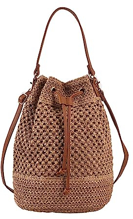 Threegoat Handtasche damen Umhängetasche-Sommer Gewebte Strandtasche Basttaschen Strohtaschen Boho Tasche Häkeltasche Crossbody Gehäkelte Tasche für Urlaub Reisen Freizeit