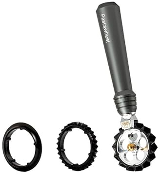 Marcato Pastawheel, Rotella Tagliapasta Powder Grigio, Alluminio Anodizzato, 15x3x3 cm, Taglio Preciso, Design Elegante