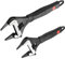 MAXPOWER Slim Adjustable Wrench Set, 6 & 10 Wide Opening, Dual Scale Metric and SAE Plumbing Wrenches, Deep Jaw With Soft Grip Handle