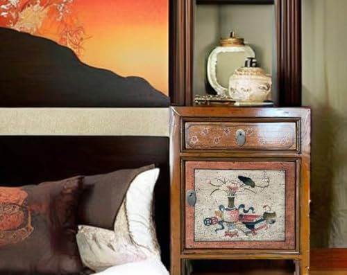OPIUM OUTLET Asian Oriental Chinese Vintage Shabby Chic Bedside Table / Bedside Table / Bedside Table / Bedside Table / Bedside Table / Bedside Table / Bedside Cabinet / Bedside Table / Chest of Dra