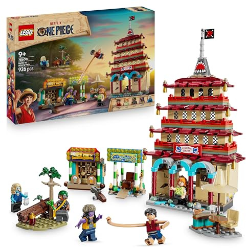 LEGO ONE PIECE Battle at Arlong Park - Interactive Toy with 5 Minifigures incl. Luffy & Nami, plus a Collapsing Pagoda - Anime Gift for 9+ Year Old Boys, Girls & Fans - 75638