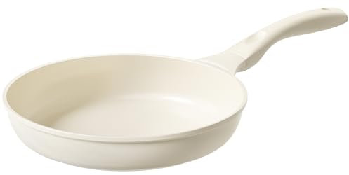 Redchef Frying Pan Nonstick 28cm, Ceramic Pan Induction 11″, Omelette Skillet, PTFE/PFAS/PFOA-Free, Scratch-Resistant, Ergonomic Handle, Beige White