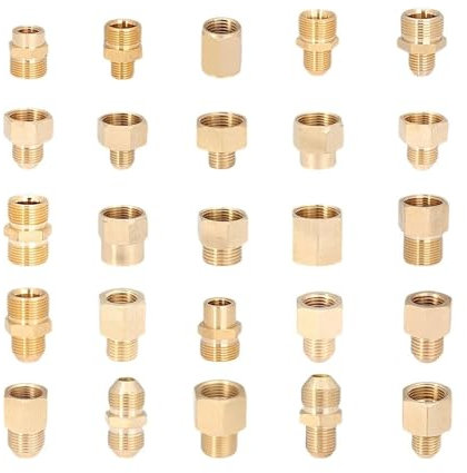 LDHNFBYV 1PC Brass Reducer M18 M22 Threaded External Internal Adapter For High-pressure Washer Gun Hose Transition Joint(Color H)