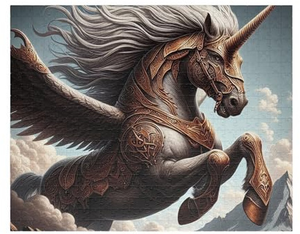 Ironhoof Unicorn Jigsaw Puzzle – Hard as Rock, Forged by Wind, Made in USA