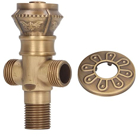 Valvola di arresto angolare Kuuleyn, valvole idrauliche domestiche, rubinetto dell'acqua calda e fredda in stile antico, valvola di arresto angolare per e bagno