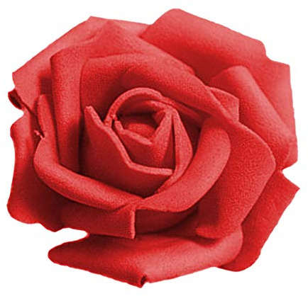 HouseVibe V7J6 - 50 rose artificiali in schiuma, fiori artificiali, decorazione per giardino, feste, casa, colore rosso
