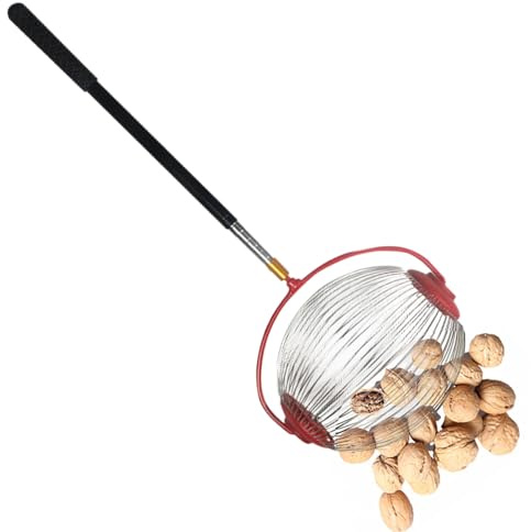 Générique Collecteur De Noix, 150x24x20cm Ramasseur De Noix avec Tige Télescopique, Rouleau Ramasse Fruits en Acier Inoxydable, Rouleau Ramasse Noisette, Outils De Jardinage pour Ferme Famille