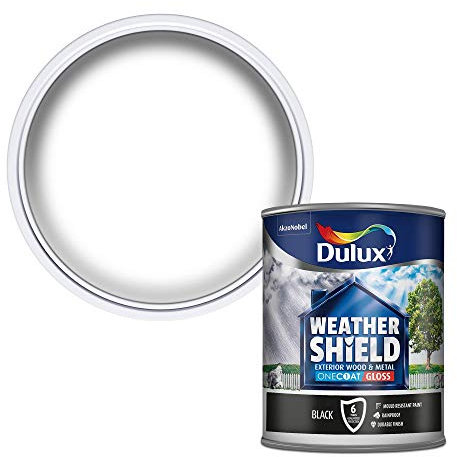 Dulux Weathershield One Coat Black Exterior Black 750ml