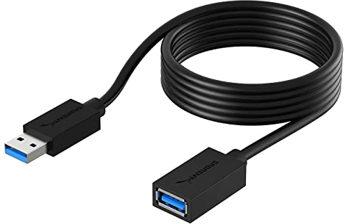 SABRENT USB Verlängerung 3.2x1 Kabel 1.8M, A Stecker auf A Buchse, Verlängerungskabel 5Gbps Superschnelle für USB-Stick, Tastatur, Drucker, Scanner, PS4, PS5, Hub, externe Festplatte (CB-3060)