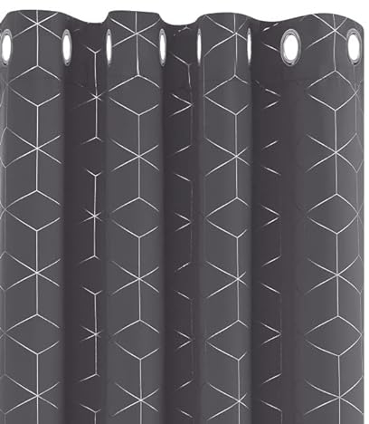 Deconovo Verdunkelungsgardinen mit Ösen Dicke Thermovorhang Kälteschutz Thermogardine Hitzeschutz, Lärmschutz Vorhänge, Moderne Gardinrn für Wohnzimmer, 240x140 cm(HöhexBreite), Hellgrau, 2er Set