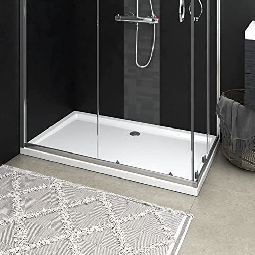 Gecheer Duschbricka, duschkabiner & väggar, duschbricka, låg tröskel, rep- och fläckmotstånd, ABS, rektangulär, vit, 70 x 120 cm