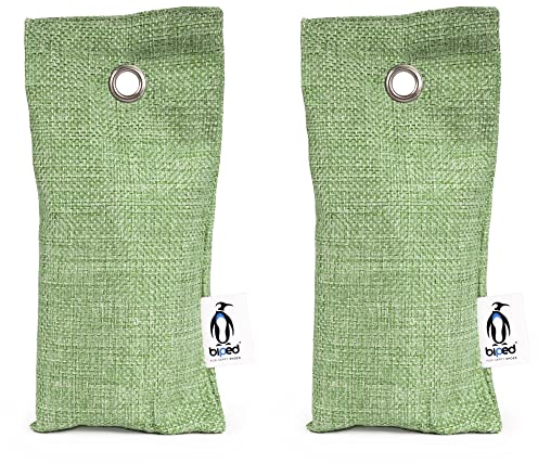 biped FRESH! Cuscino per scarpe con carbone attivo di bambù contro l'odore dei piedi - Asciugascarpe naturale - Rimuovi odori per scarpe dall'odore sgradevole z2811(2 pezzi, verde)
