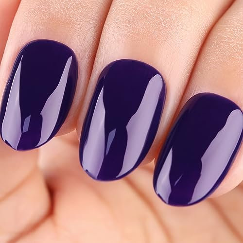 Imtiti Smalto Gel Viola Scuro, 15ml Soak Off Led/Uv per Nail Art Manicure Salon, Polish per L'Autunno e L'Inverno