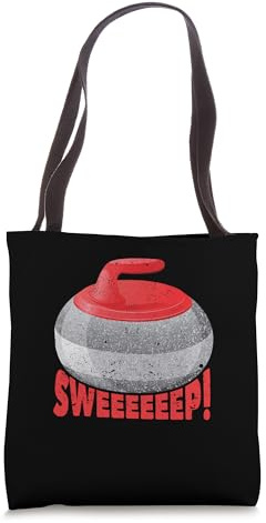 Sweep Curling Players Rock Stone Broom Winter Sports Curler Tote Bag