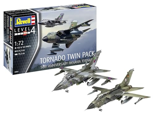 Revell 03801 - Kit per modellino per 50° anniversario di Tornado, scala 1:72, in plastica, non verniciato, non verniciato
