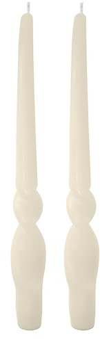 Set da 4 candele artigianali con spirale Voluta - Altezza 30 cm - Avorio- Cereria di Giorgio