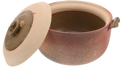 Cabilock Casserole Terre Cuite Avec Poignée Pot à Cuisson Non Adhérent Pour Ragoûts Potage Et Cuisson Maison Pour Mijotage Polyvalent