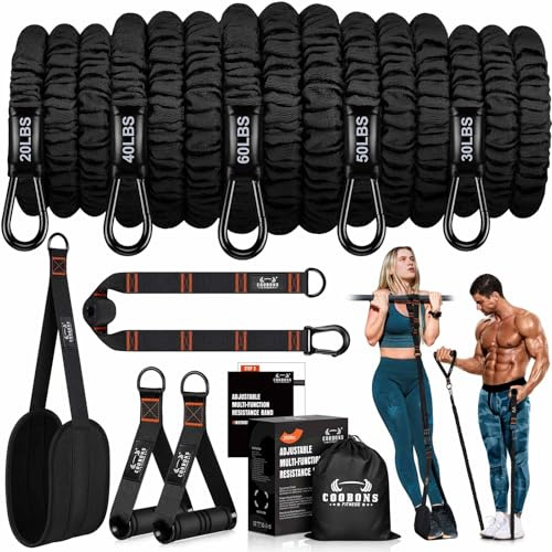 Resistance Bands, Exercise Bands, Resistance Bands for Working Out, Pull Up Assistance Bands, Work Out Bands with Handles for Men and Women Fitness, Strength Training Equipment