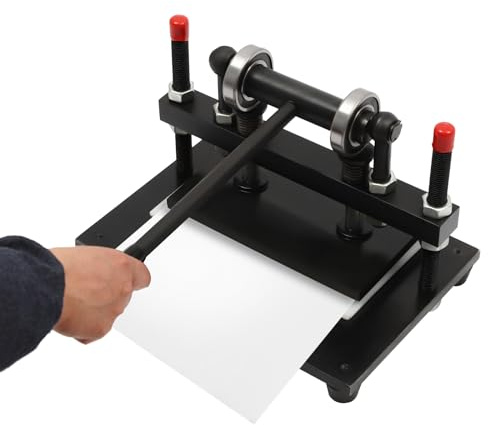 whisodj Professional Leather Cutting Machine, Manual Die Cutter,Heavy Duty Leather Embossing Machine 4409lbs Capacity 100mm Thickness Manual Shoe Making Tool