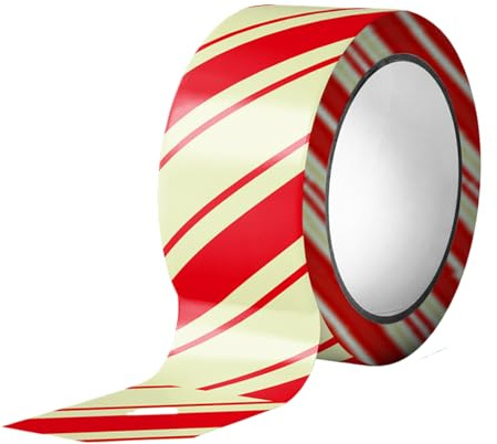 Julvarningstejp - 196,85 fluorescerande avgränsningstejp | PP-säkerhetsband med ljusfunktion och festlig design - synliga signalband för inomhusbruk