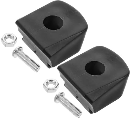 PRETYZOOM Pastillas de Freno de Goma para Patines en Línea y Patines de Ruedas, Paquete de 2 Piezas Negras Mecanismo de Instalación Rápida para Mayor Seguridad