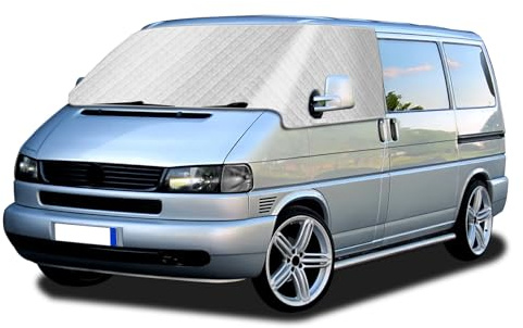 Pare Soleil pour VW T4 Couverture de Pare-Brise de Voiture pour VW T4 1990-2004, Pliable, Thermique, Bloque Les Rayons UV