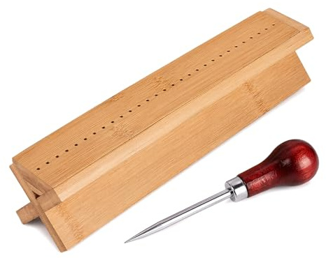 Buchbinder Set aus Holz 32cm, Buchbinden Stanzer mit Ahle