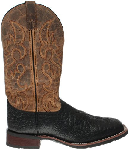 Laredo Mens Topeka Square Toe Traditional Cowboy Boots, Black, Brown, 13 US