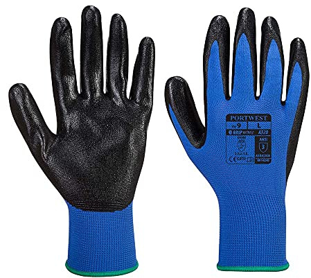 Portwest Dexti-Grip-handske, färg: Blå, storlek: S, A320BLUS