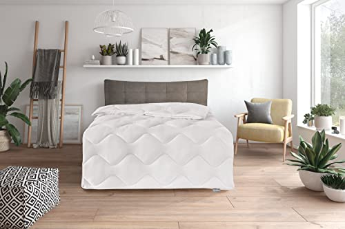 Traumnacht Comfy Cotton 4-Jahreszeiten teilbare Bettdecke, aus Baumwolle, Weiß, 135 x 200 cm, waschbar, Öko-Tex zertifiziert, produziert nach deutschem Qualitätsstandard