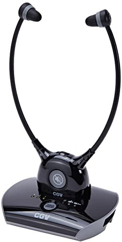CGV HEL DOLFIN L Casque TV sans Fil avec Assistant auditif spécial sénior - Noir
