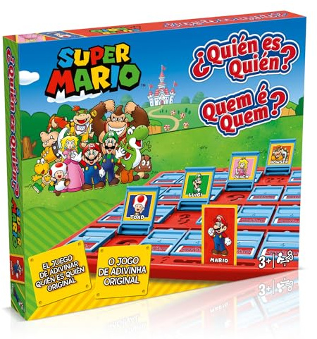 Winning Moves Guess Who Super Mario Juego De Mesa Quien Es Quien - Ideal para Niños De 3 Años En Adelante, Este Juego para 2 Jugadores Trae A Tus Personajes Favoritos De Super Mario.