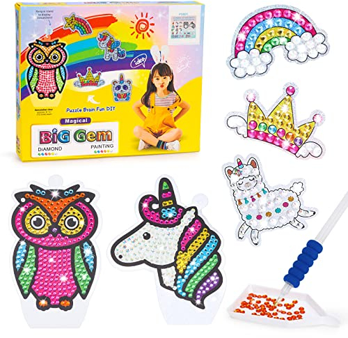 Bastelset Kinder Ab 6 Jahre Einhorn Geschenke für Mädchen 4 5 6 7 8 Jahre Geschenkideen Geschenk Mädchen 6 7 8 9 10 Jahre Basteln kindergeburtstag 8 10 Jahre Diamond Painting Sticker Kinder Spielzeug