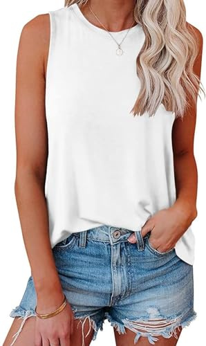 AirMood Dam Casual Cami-linnen Lös passform Sommar Ärmlös linne Väst T-shirts