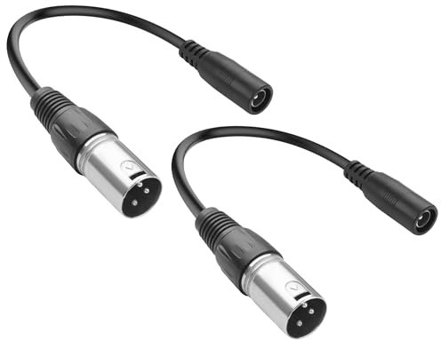 JSADZKJ DC5521 a XLR cavo di ricarica scooter elettrico,24V DC5,5x2,1mm a 3-Pin xlr cavo adattatore connettore per scooter elettrico,auto elettrica-5.9in（2pcs） (XLR Maschio)