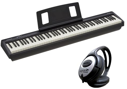 Roland FP-10 - Tastiera digitale portatile con cuffie keepdrum, colore: Nero